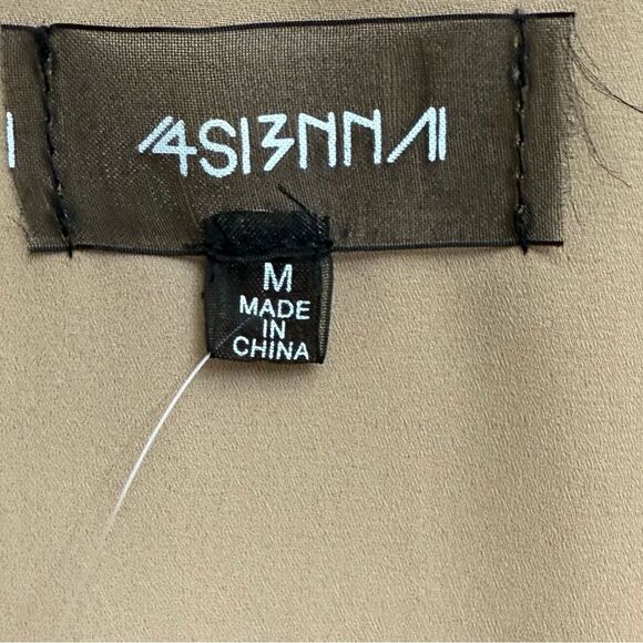 New Without Tags 4SIENNA Laura Long Sleeve Copper Peplum Blouse Size Medium - Picture 6 of 8